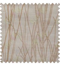 Brown Grey Twigs Design Poly Main Curtain Designs